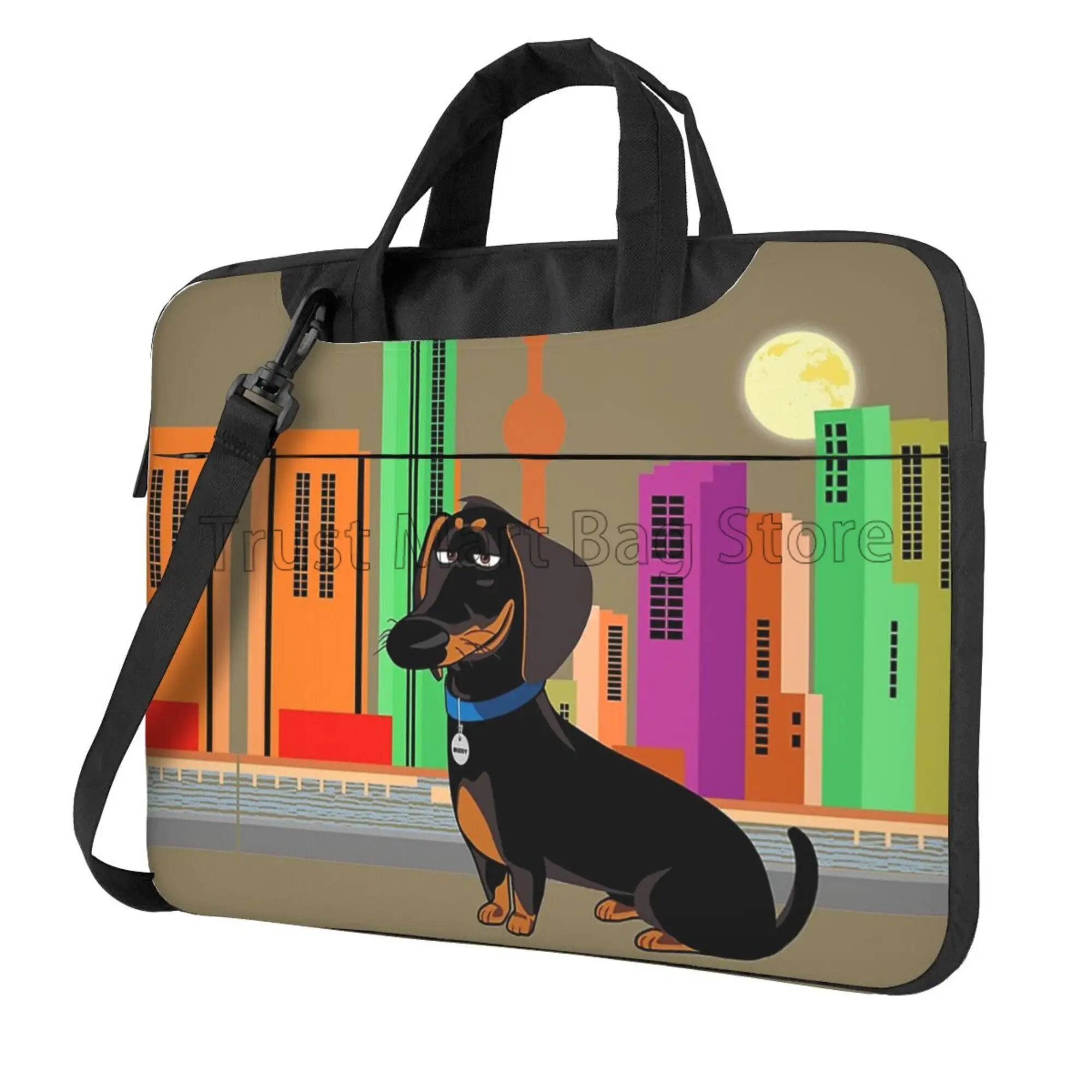 Cute Dachshund Print Laptop Ca - Tablet Shoulder Bag 리뷰 및 가격