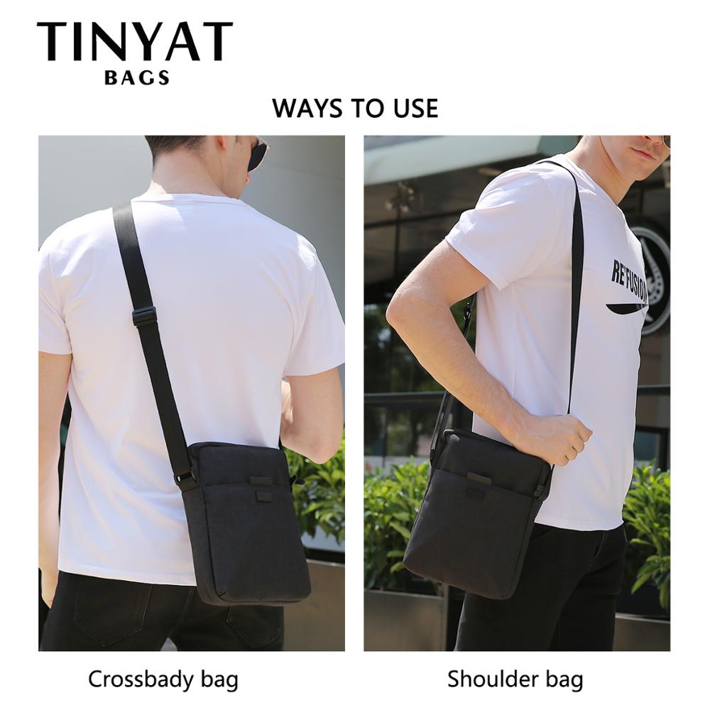 TINYAT Men's Bags Light Canvas - Tablet Shoulder Bag 리뷰 및 가격