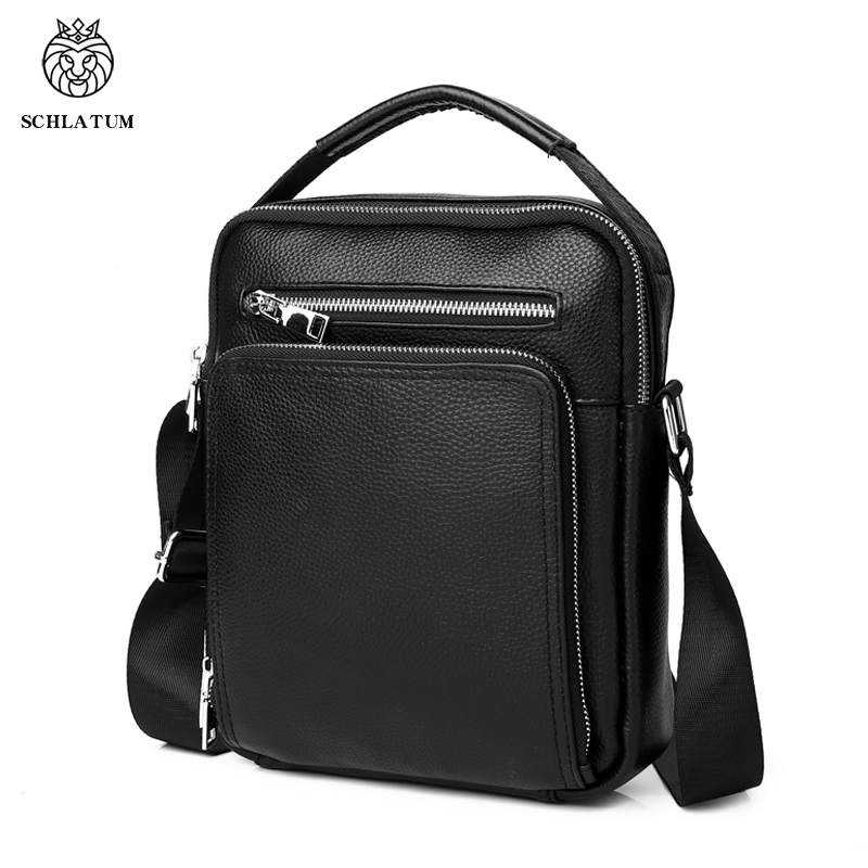 SCHLATUM Genuine Leather Men C - Tablet Shoulder Bag 리뷰 및 가격
