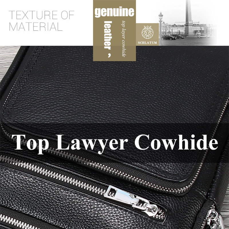 SCHLATUM Genuine Leather Men C - Tablet Shoulder Bag 리뷰 및 가격